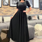 Vestido largo con manga de princesa Black